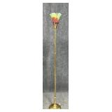 Floor Lamp w/ Art Glass Shade