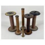 Antique Wooden Spools / 6 pc