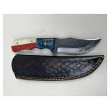 Knife With Custom Handle and Sheath