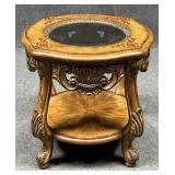 Side Table w/ Glass Top