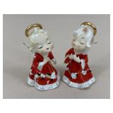 Lefton Porcelain Kissing Angel Figures / 2 pc