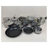 All-Clad, Farberware, T-Fal+ Cookware / 17 pc