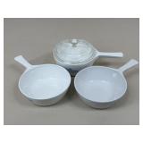 Corningware Blue Corn Flower Sauce Pots /3 pc