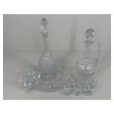 Crystal Decanters, Serving Platter, Cordials+