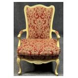 Louis XV Style Carved Wood Armchair