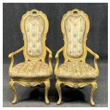 Hoke Furniture Pair Of Dining Arm Chairs