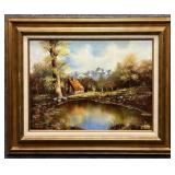 Original Painting on Canvas Signed Salinsky