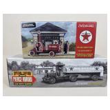 Texaco Die Cast Metal Truck Coin Banks / 2 pc