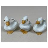 Homco Ceramic Duck Figures / 3 pc
