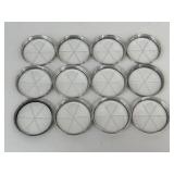 Etched Glass & Sterling Coasters