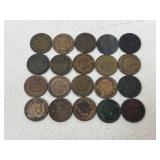 Indian Head Pennies / 20 pc