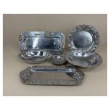 Assorted Pewter Serving Dishes / 6 pc