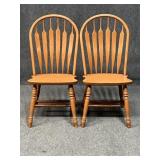 Pair Of Painted Dining Chairs