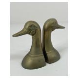 Pair Of Brass Duck Bookends