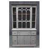 Painted Grey China Cabinet