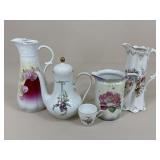 Eschenbach+ Porcelain Teapot & Pitchers / 5 pc