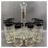 9pc Decanter & Glasses