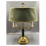 Brass & Green Table Lamp