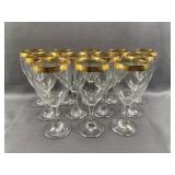 12pc Stemware w/ Gold Accents