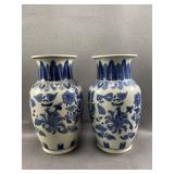 2pc Blue & White Ceramic