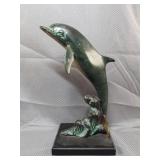 Bronze Dolphin Statue