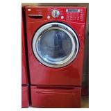 Red LG Steam Dryer