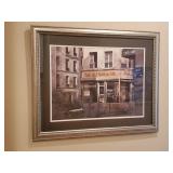 Double Matted Framed French Scene