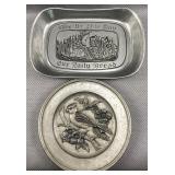 2pc Metal Decorative Plates