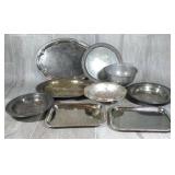 9pc Silver Serving Platters