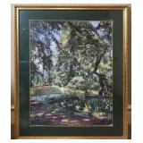Double Matted Framed Park Scene