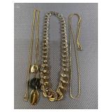 3pc Gold Tone Chains Various Lengths & Styles