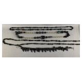 4 Black Tone Necklaces