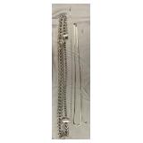 4 Silver Look Chains & A Waist /  Hip Belt