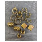 7pair Gold Toned Earrings
