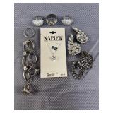 8pc Silver Toned CZ Jewelry Lot