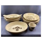 10pc Vintage Pfitzcraft Village Dinnerware