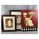 3pc French Chef Wall Hangings