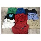9pc Solid Color Golf Shirts Sz XXL