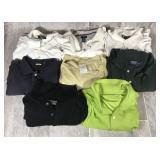8pc Solid Colored Textured Polo