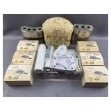 9pc Bath Accessory Lot