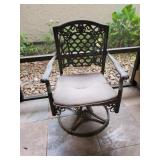 Metal Patio Chair w/ Removable Padded Seat