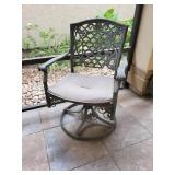 Metal Patio Chair w/ Removable Padded Seat
