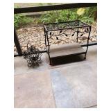 Wrought Iron Side Table & Candle Holder
