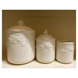 White 3pc Canister Set