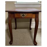 Queen Anne Style Side Table w/ Drawer
