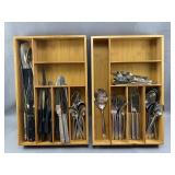 25+pc Silver Ware & Drawer Organizers