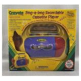 Crayola Sing-A-Long Recordable Cassette Player NIB