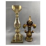 2pc Fleur De Lis & Candle Holder