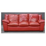 Red Leather Sofa