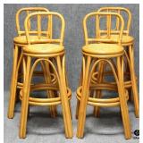 4pc Rattan Barstools